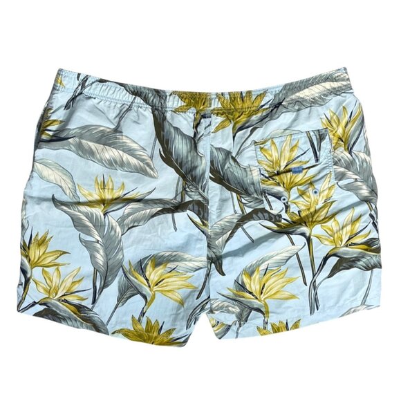 Tommy Bahama Relax Swim Trunks Botanical Blue Gold Size XXL (READ) - Picture 2 of 9